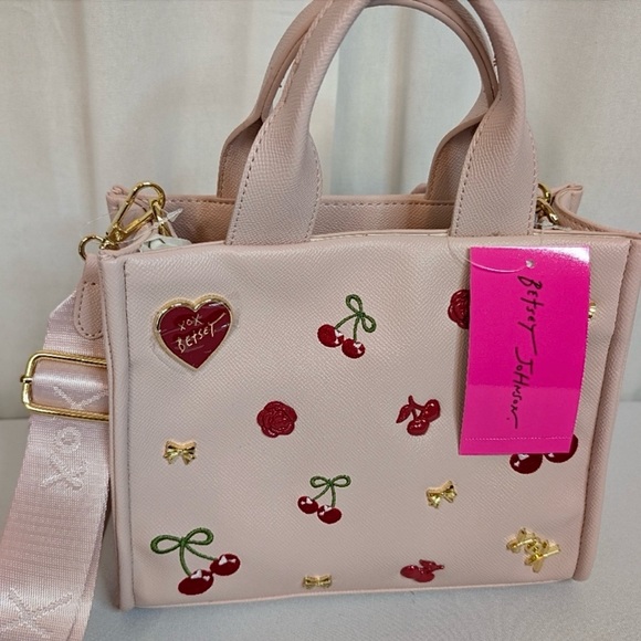 NWT Betsey Johnson Xonora 3-Way Studded Satchel Tote Bag - Picture 12 of 14